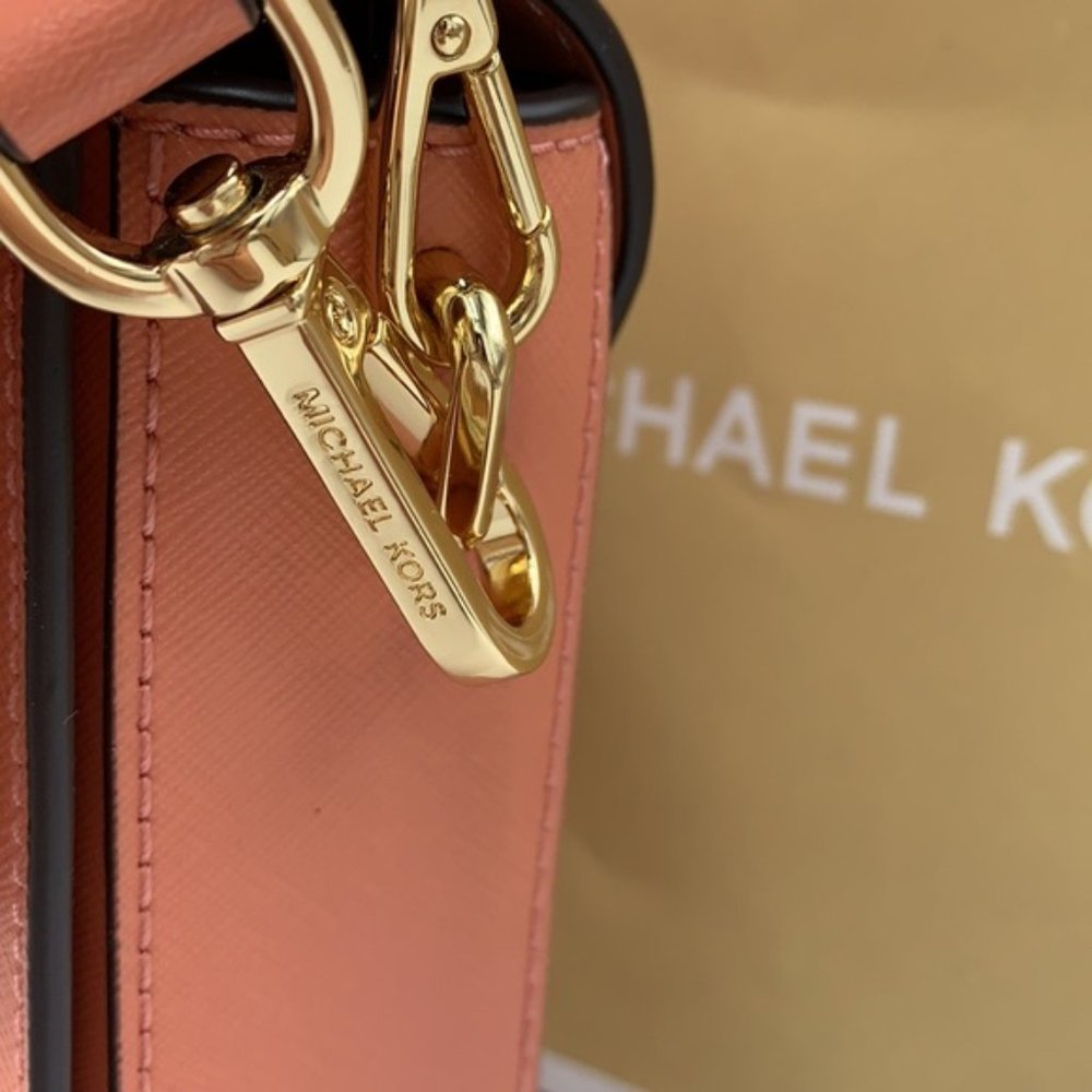 Michael Kors Carmen Medium Convertible Shoulder Bag Crossbody SHERBERT Leather - Picture 15 of 16